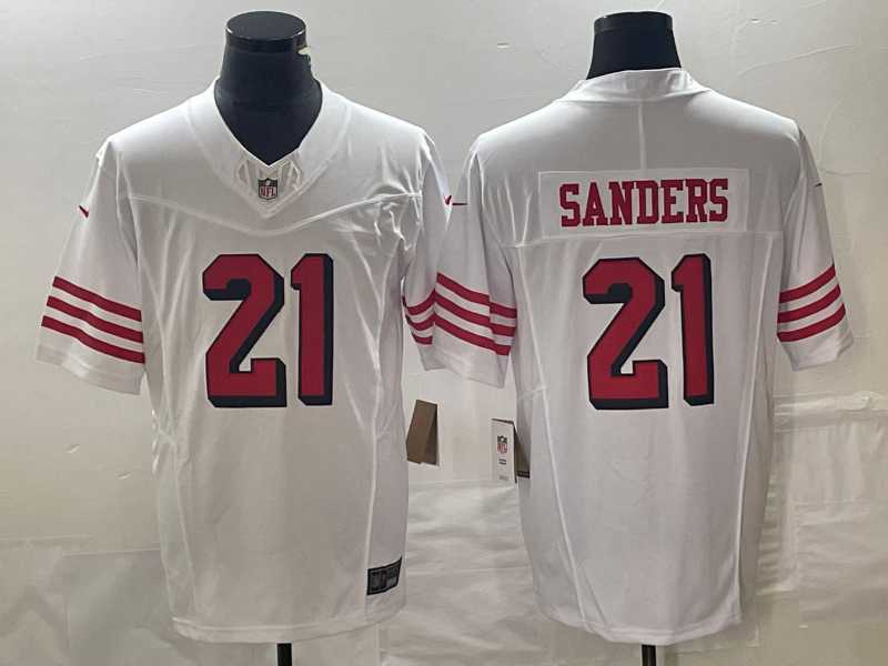 Mens San Francisco 49ers #21 Deion Sanders White 2023 FUSE Color Rush Vapor Untouchable Limited Jersey